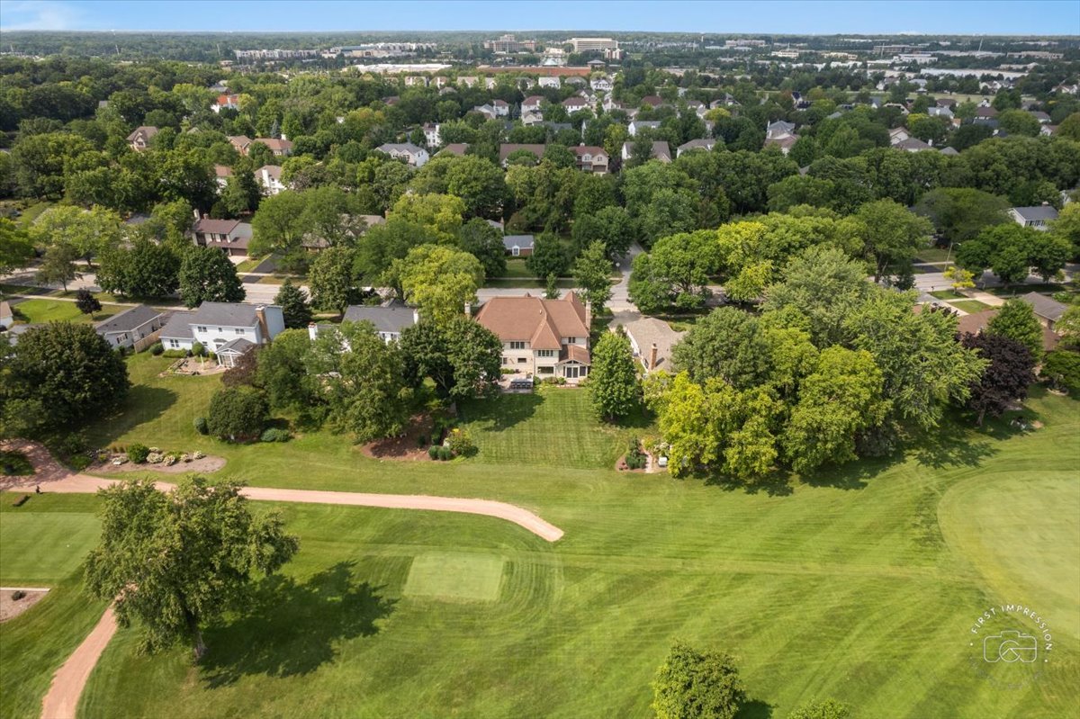 958 West Bauer Road Naperville, IL 60563 - Photo 54 of 57 an aerial view of residential houses with outdoor space and trees all around