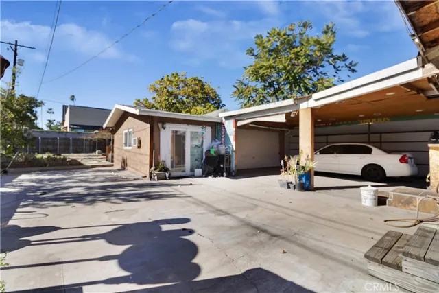 a view of a house with a patio