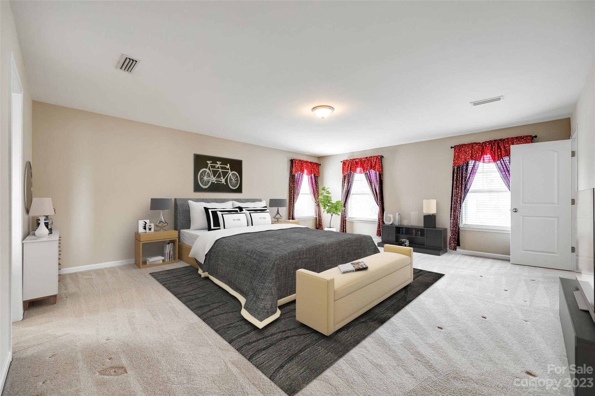 8055 Bryson Road Indian Land, SC 29707 - Photo 16 of 45 a spacious bedroom with a bed and window