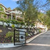 a view of a fountain in the yard