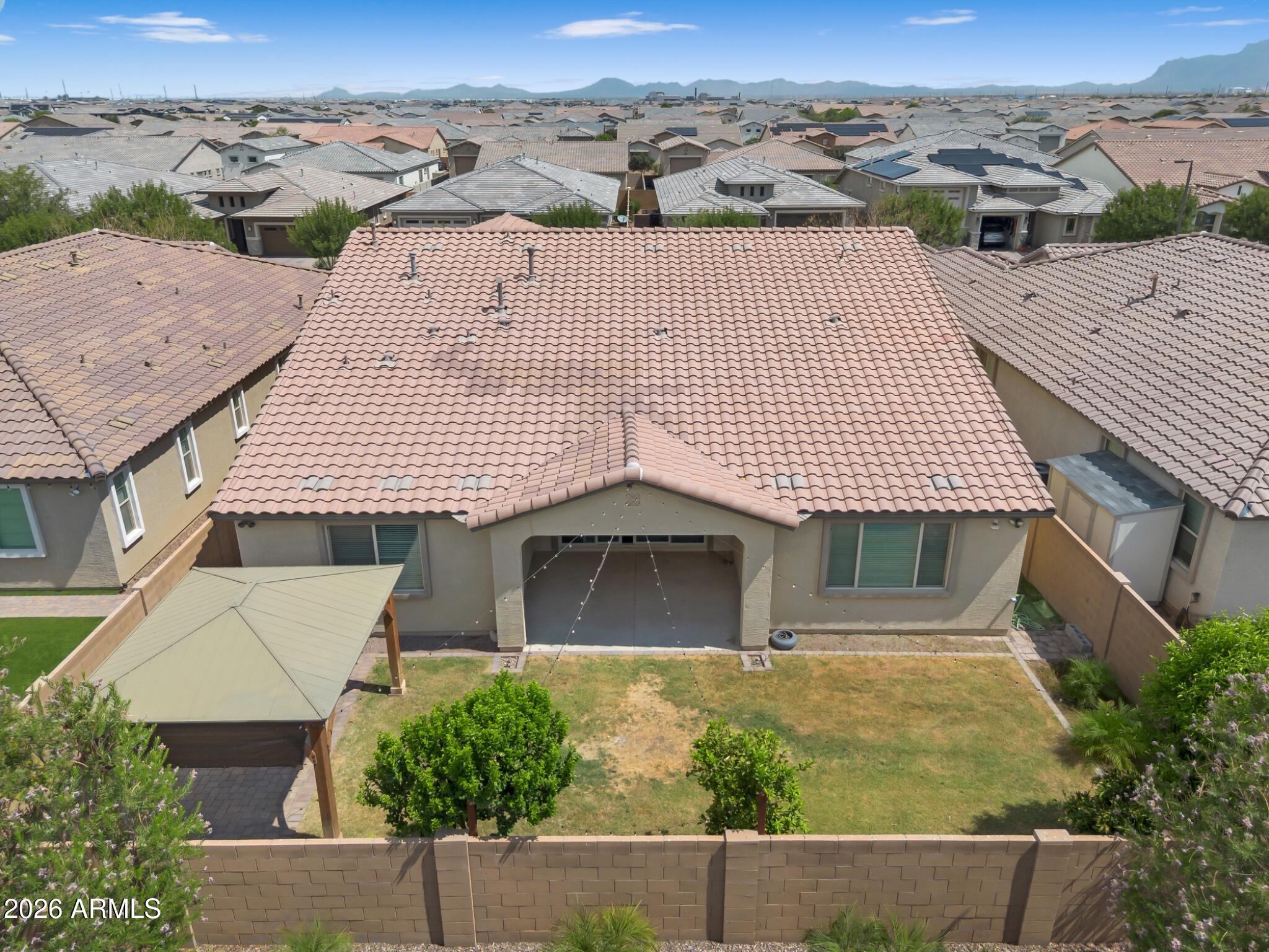22883 East Rosa Road Queen Creek, AZ 85142 - Photo 45 of 62 Drone Backyard