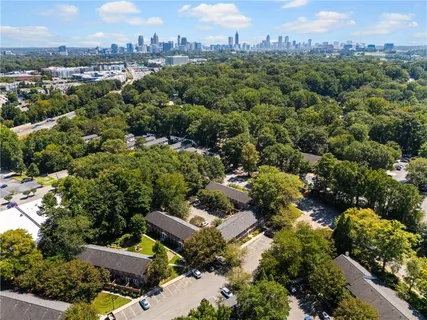 an aerial view of multiple house