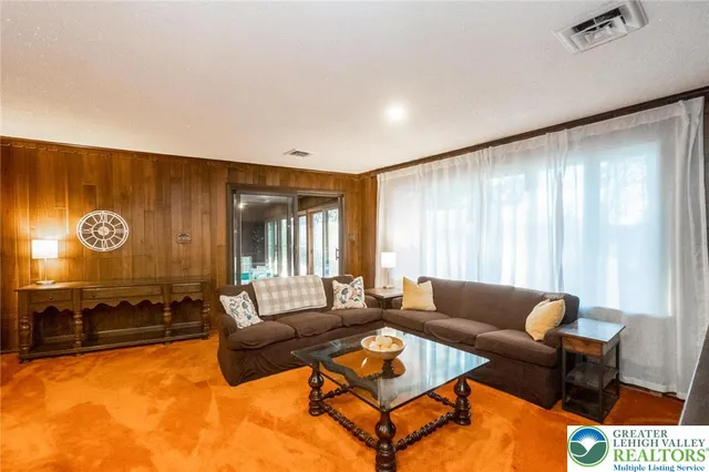 a view of a garage with furniture