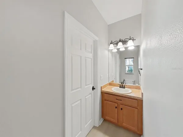 a view of livingroom with hallway