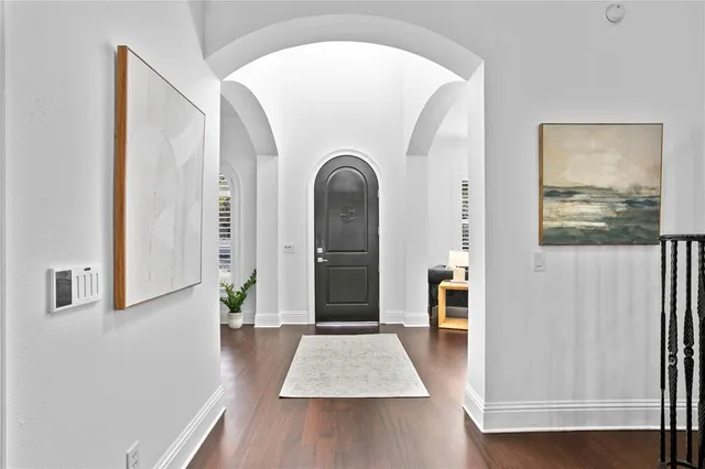 a view of outdoor space window and hardwood floor