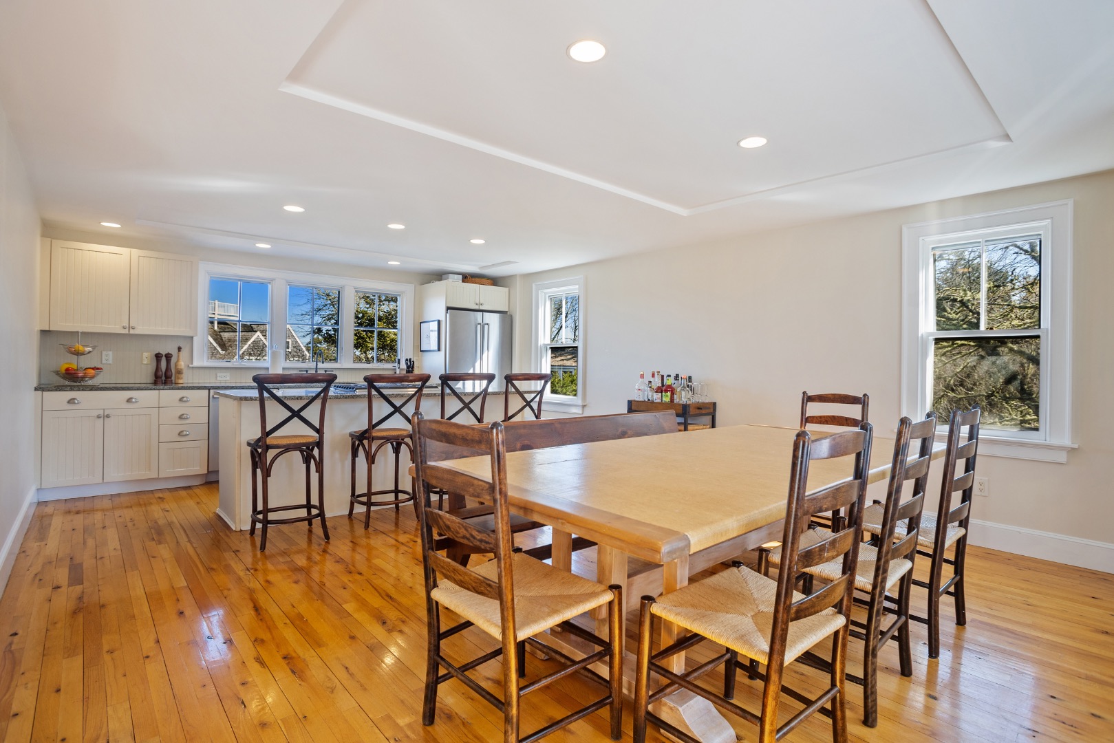 3 Chatham Road Nantucket, MA 02554 - Photo 13 of 37 a view of a dining room with furniture and wooden floor