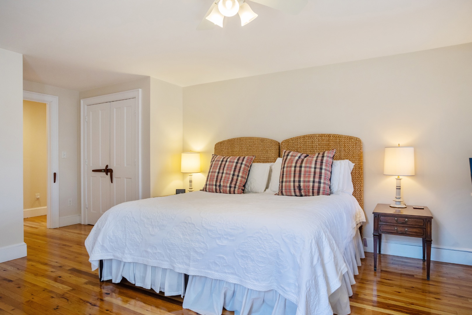 3 Chatham Road Nantucket, MA 02554 - Photo 23 of 37 a bedroom with a bed and wooden floor