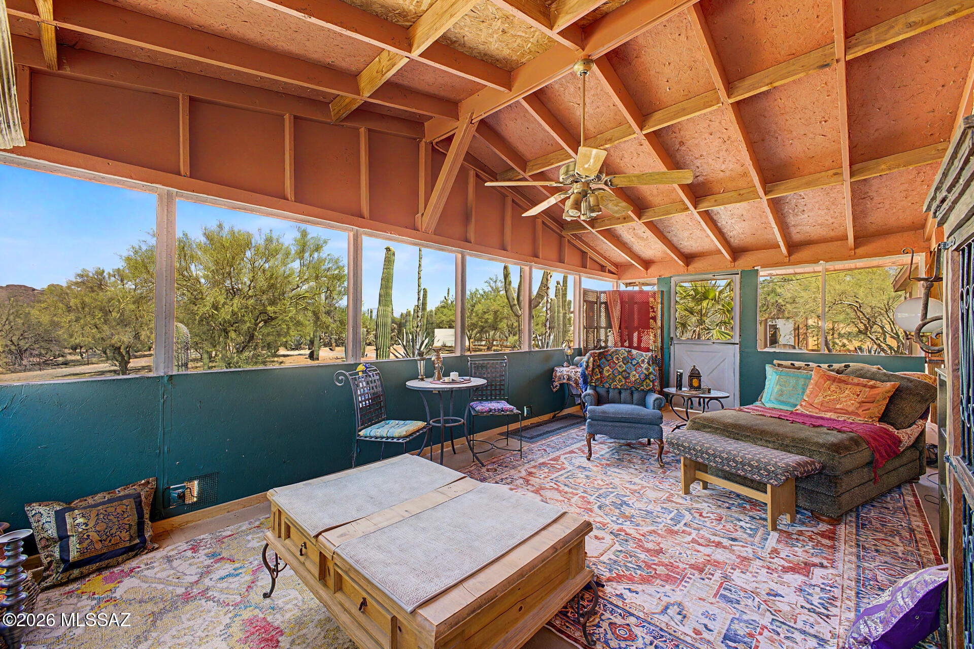 6225 North Van Ark Road Tucson, AZ 85743 - Photo 35 of 45 Enclosed rear patio/Arizona room