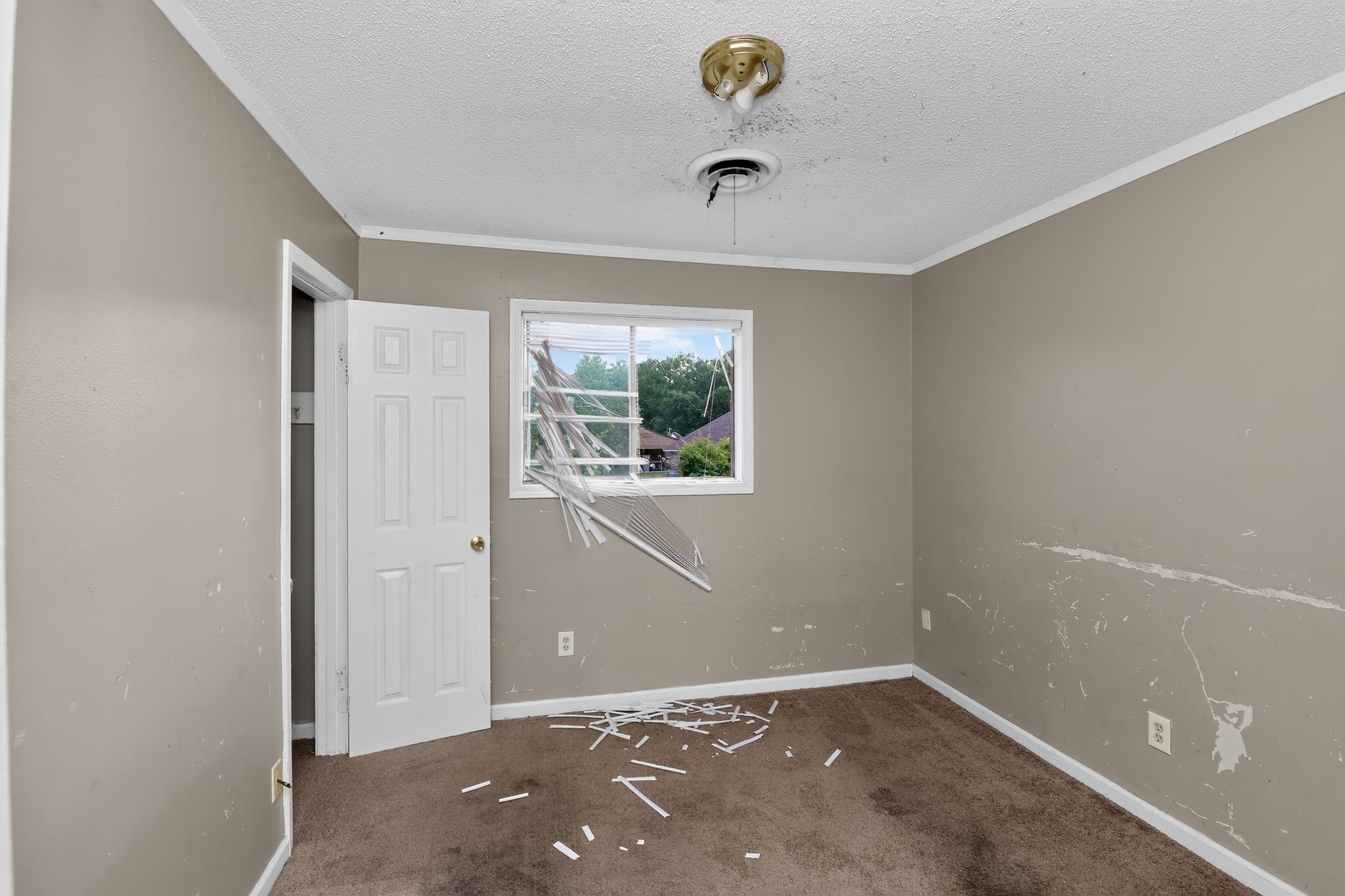 3791 Windermere Road Memphis, TN 38128 - Photo 13 of 18 Interior room featuring a single window, a standard door, and a ceiling fixture
