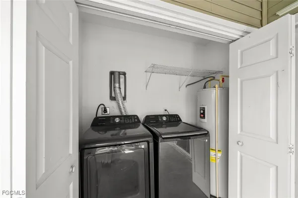 a view of a yard with an outdoor space