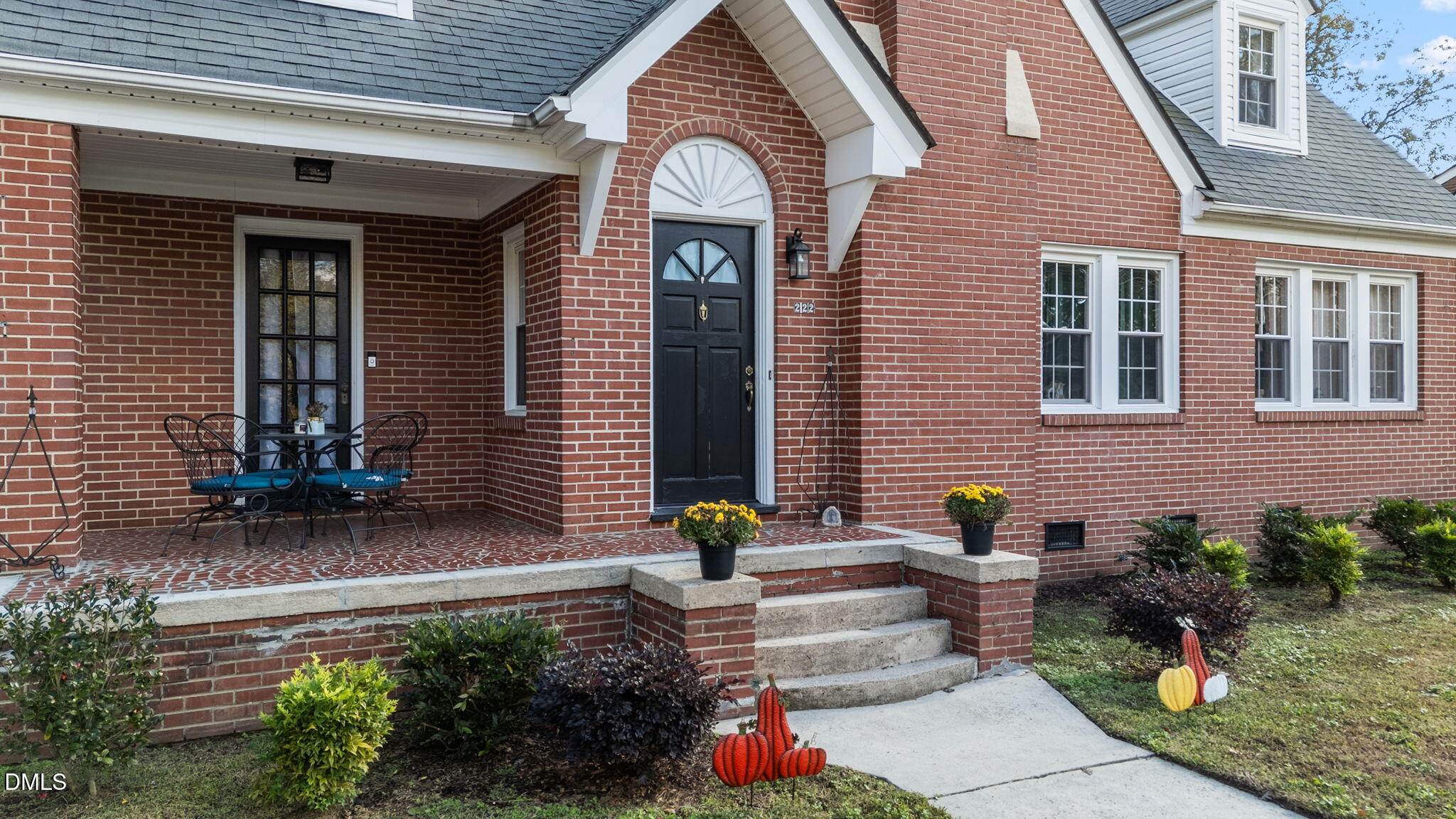 a front view of a house