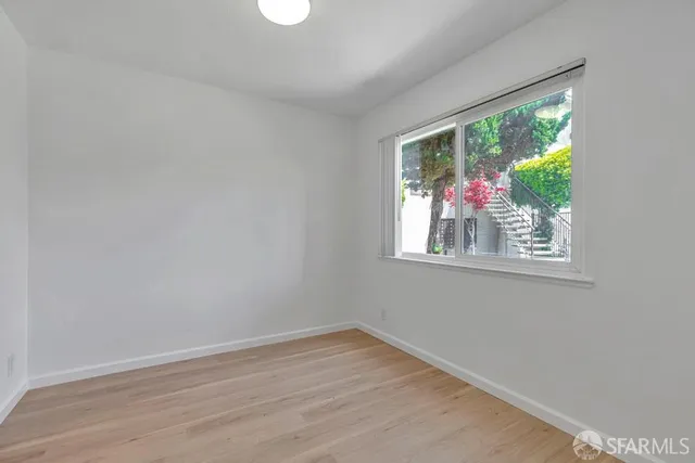 wooden floor in window