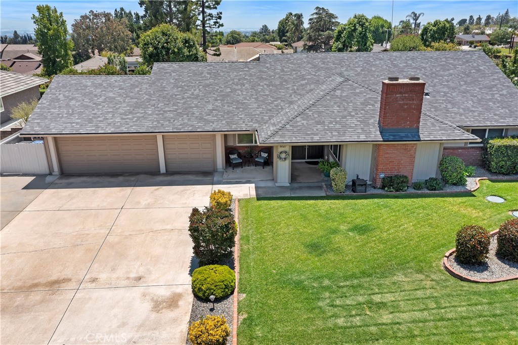 8527 Hillside Road Rancho Cucamonga, CA 91701 - Photo 37 of 50 a aerial view of a house and swimming pool