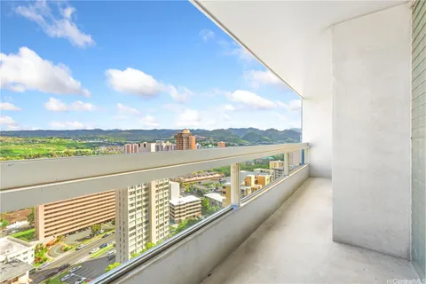 a view of balcony with city view