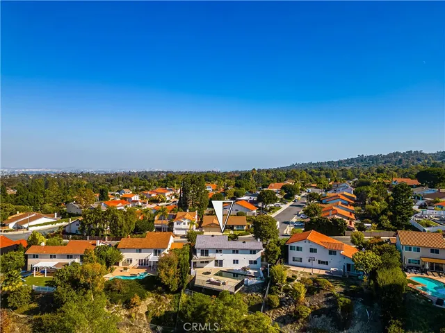 an aerial view of multiple house