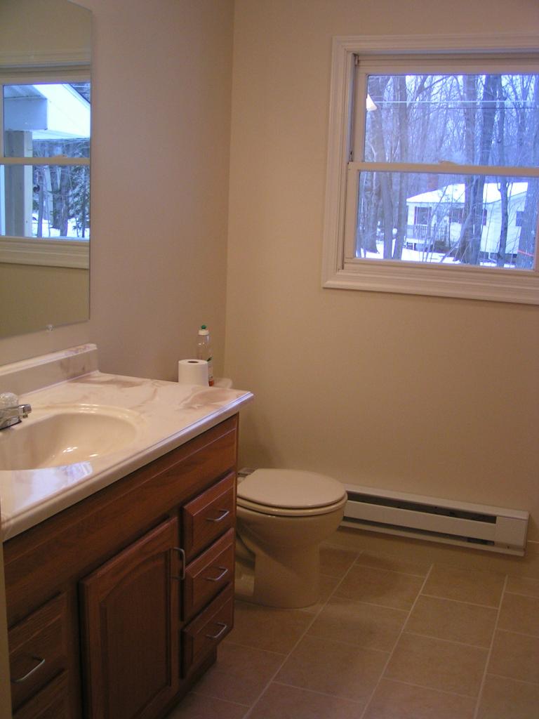 307 Linden Loop Pocono Summit, PA 18346 - Photo 3 of 9 a bathroom with a sink a toilet and a shower
