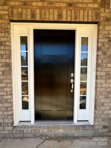 a view of a entrance of the building