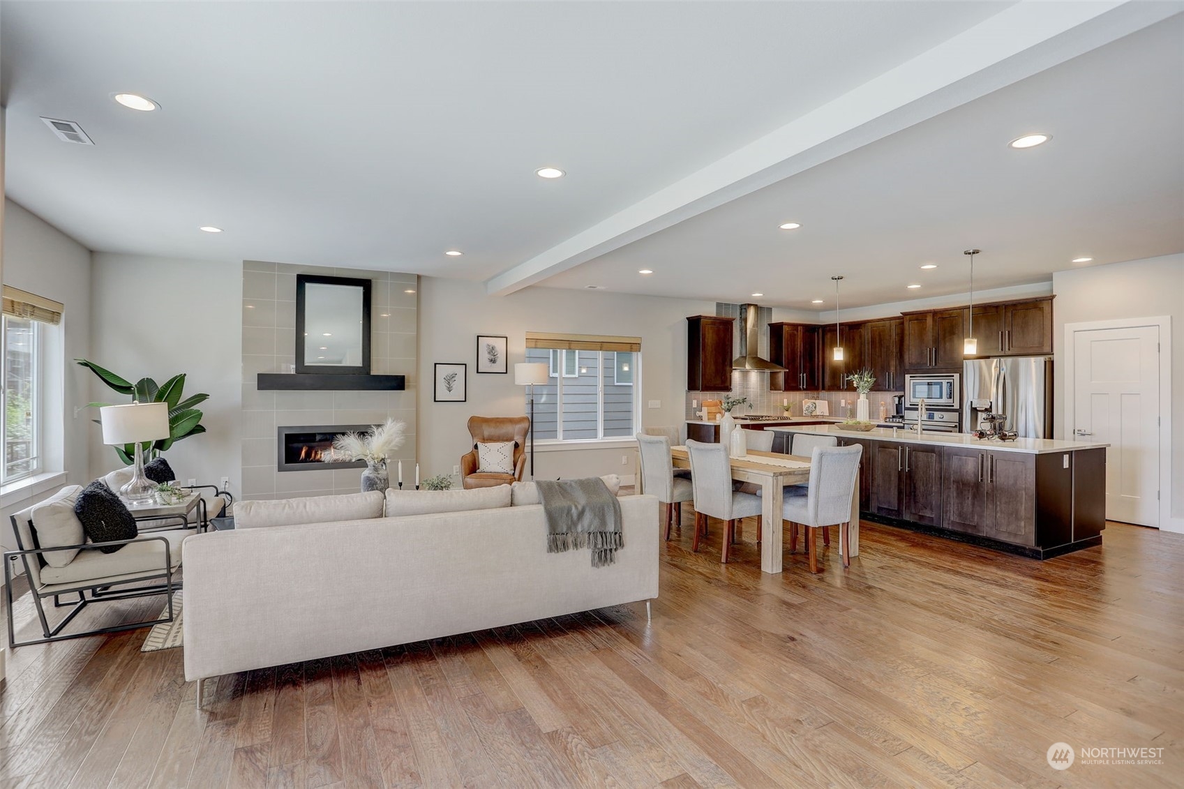 17604 3rd Avenue Southeast Bothell, WA 98012 - Photo 3 of 37 a living room with furniture and kitchen view