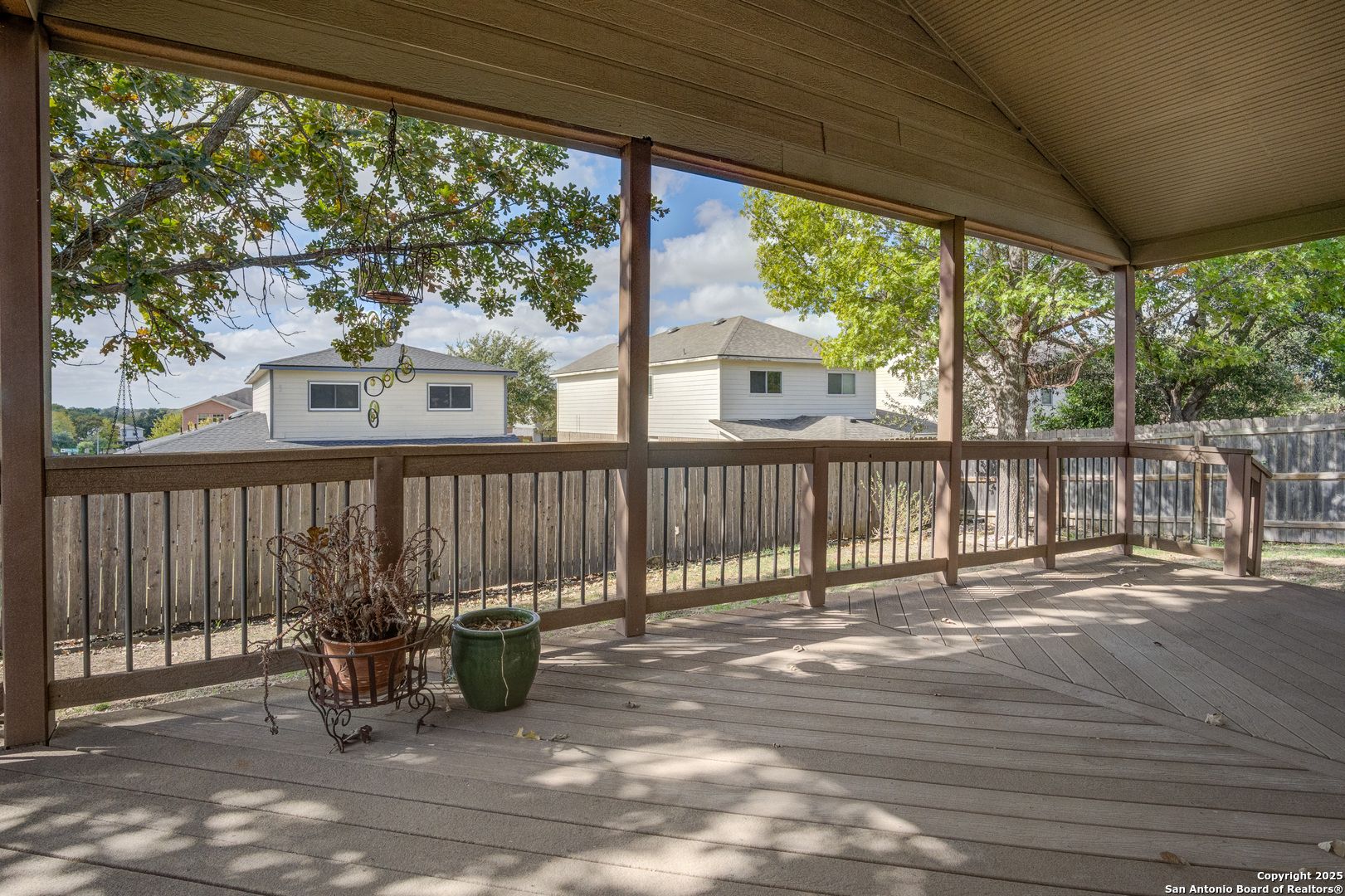 145 Stream Crossing Cibolo, TX 78108 - Photo 33 of 40 a view of a chair and table in the balcony