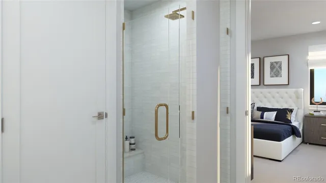 a en suite bathroom with a shower
