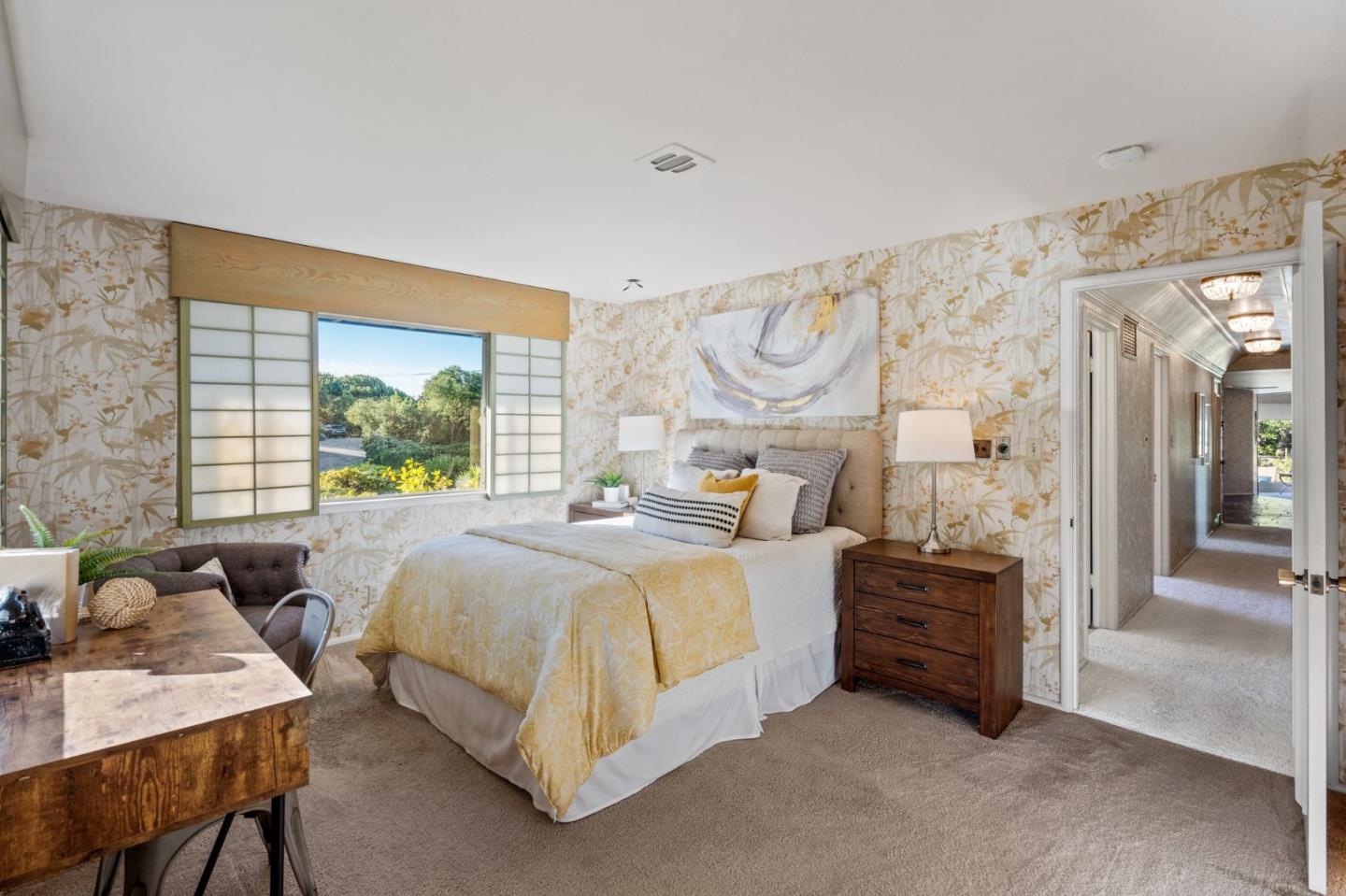 130 Lynn Way Woodside, CA 94062 - Photo 34 of 47 a bed room with a bed and a table