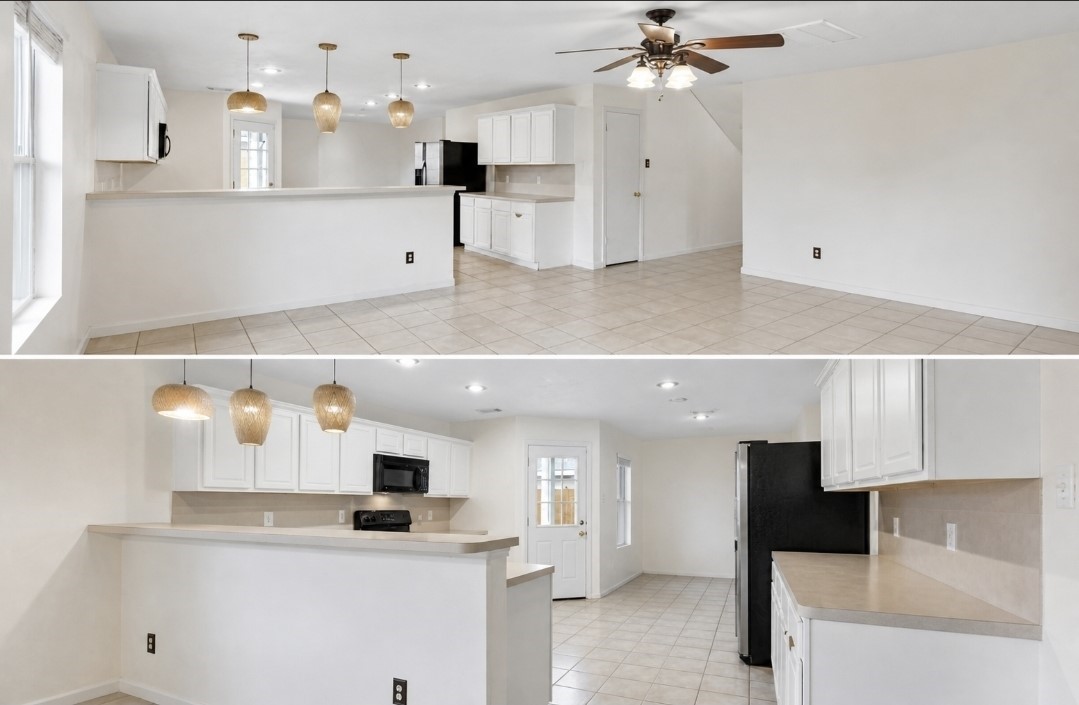 11430 Moonlight Ridge Drive Humble, TX 77396 - Photo 5 of 15 a view of a kitchen with kitchen island a sink stainless steel appliances and cabinets