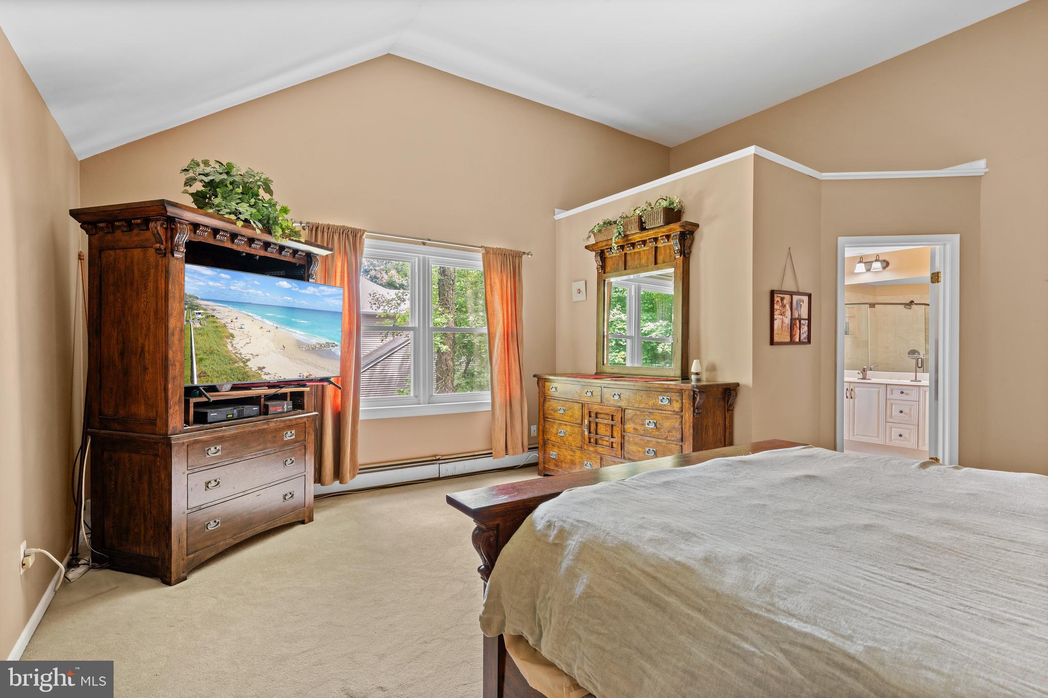 9 Jessica Court Lake Hopatcong, NJ 07849 - Photo 27 of 47 a bedroom with a bed and large windows with outer view