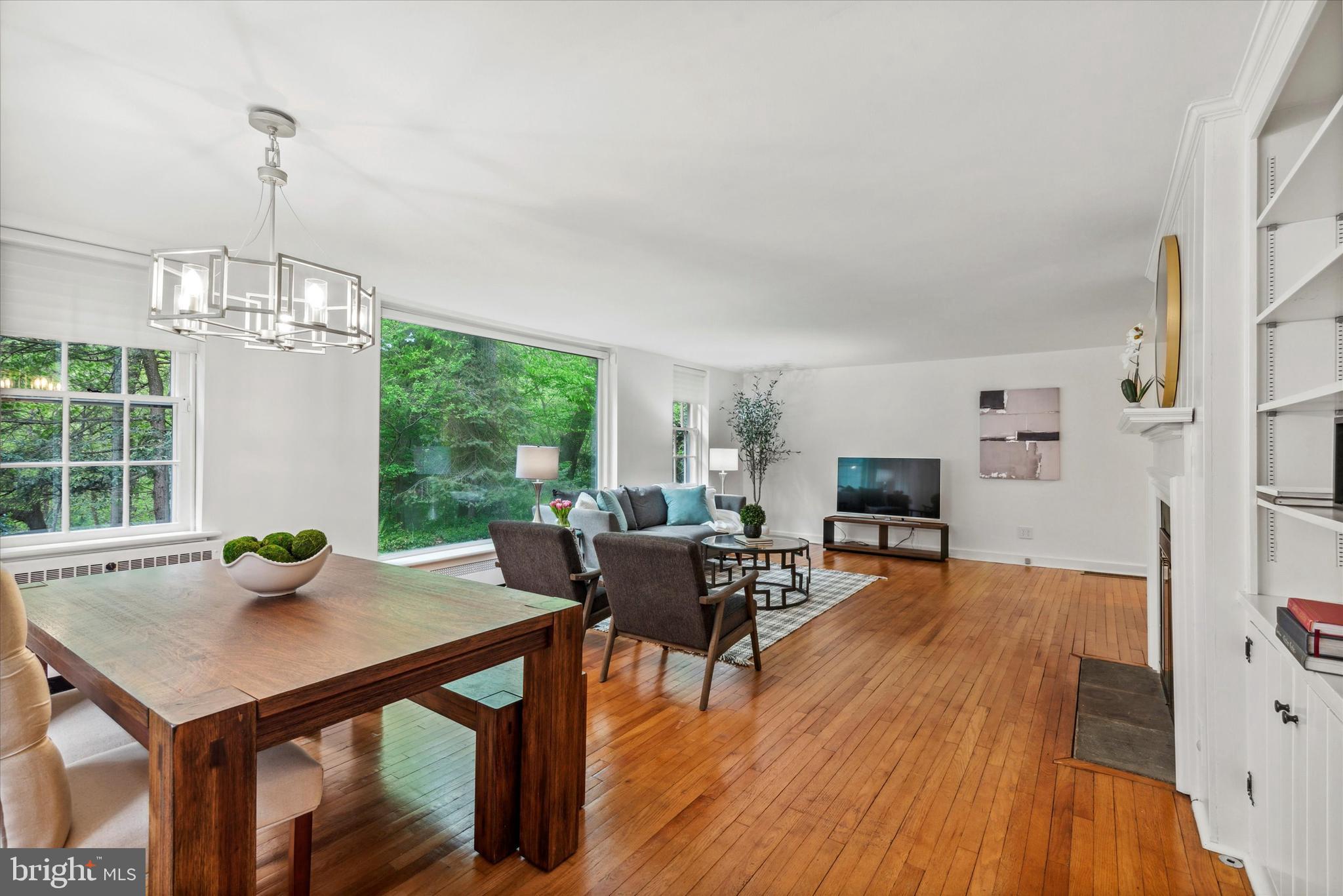 742 Winding Road Jenkintown, PA 19046 - Photo 11 of 34 Living Room / Dining Room Combination