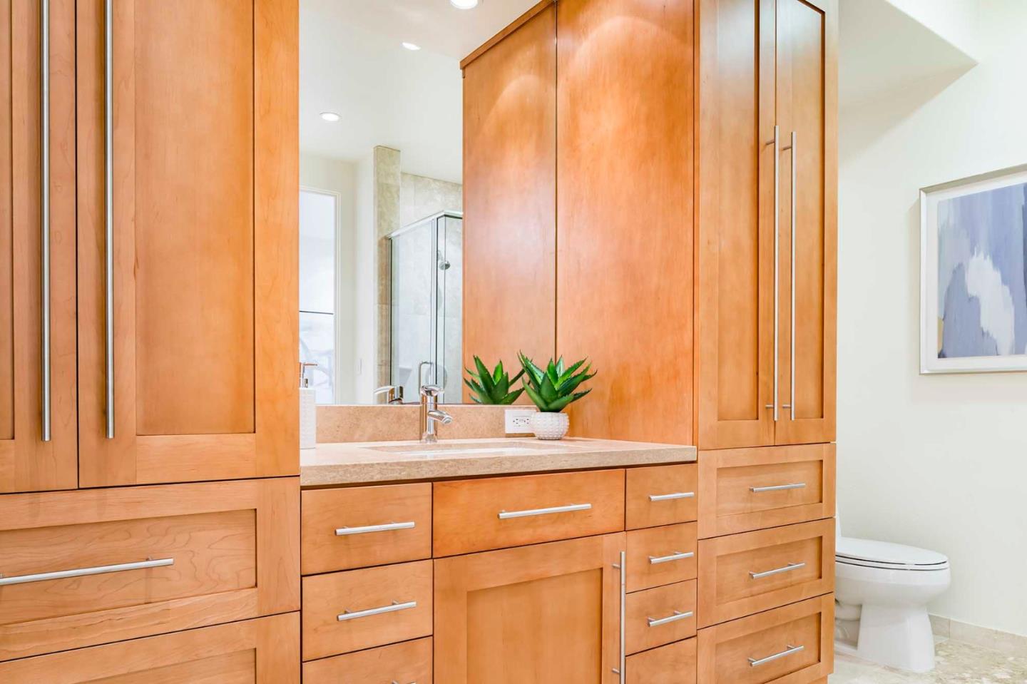 187 Hardwick Road Woodside, CA 94062 - Photo 19 of 39 a bathroom with a sink a toilet and shower