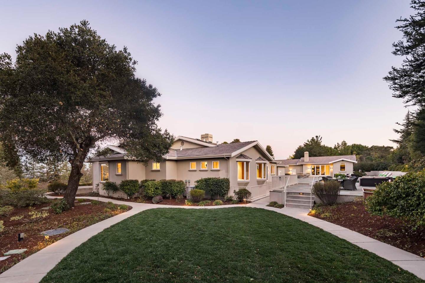 187 Hardwick Road Woodside, CA 94062 - Photo 38 of 39 a front view of a house with a yard