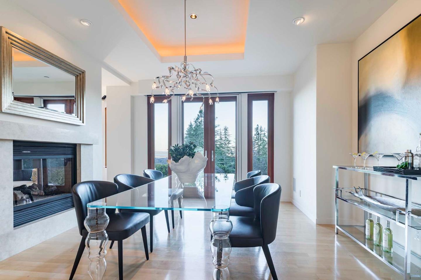 187 Hardwick Road Woodside, CA 94062 - Photo 8 of 39 a view of a dining room with furniture window and wooden floor
