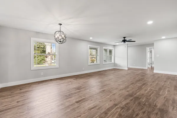 a view of livingroom with hardwood floor and window