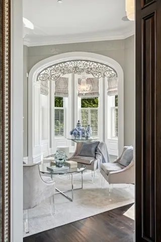 a view of livingroom with hardwood floor and hallway
