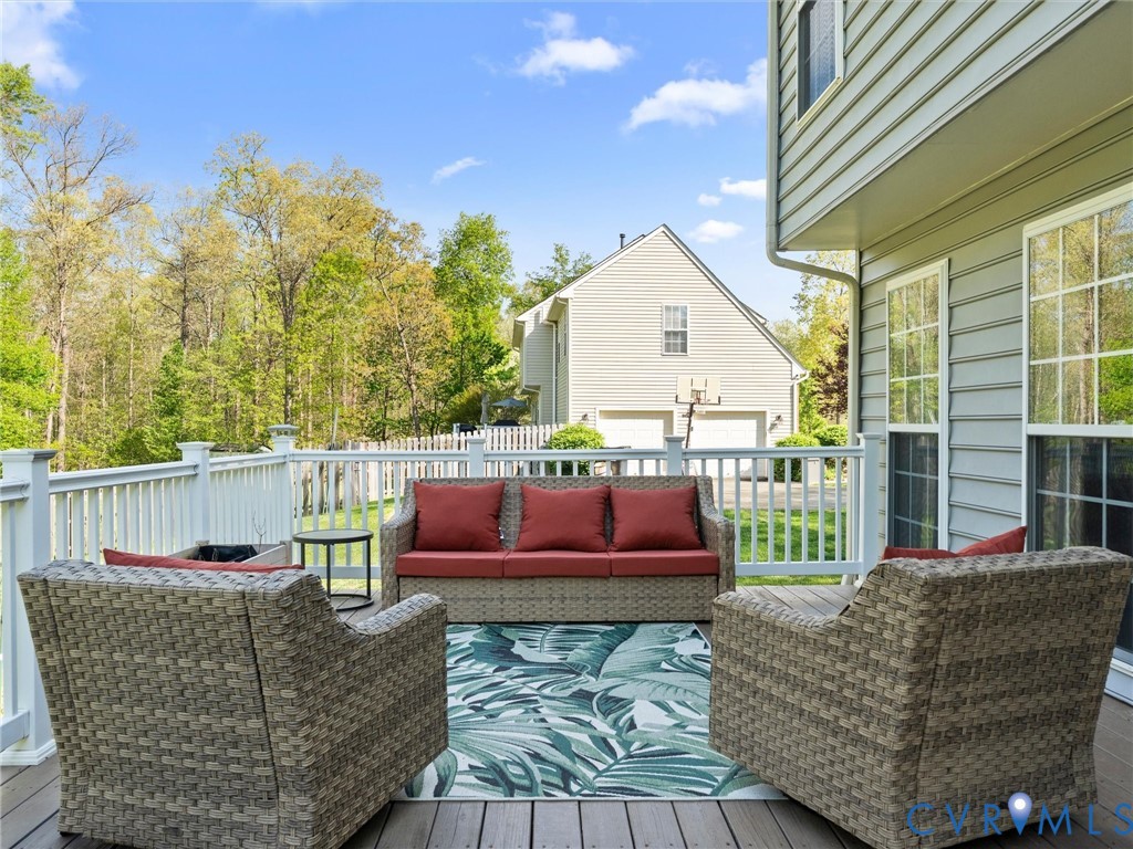 126 Reedy Creek Road Louisa, VA 23093 - Photo 56 of 68 The property features an outdoor deck with white r