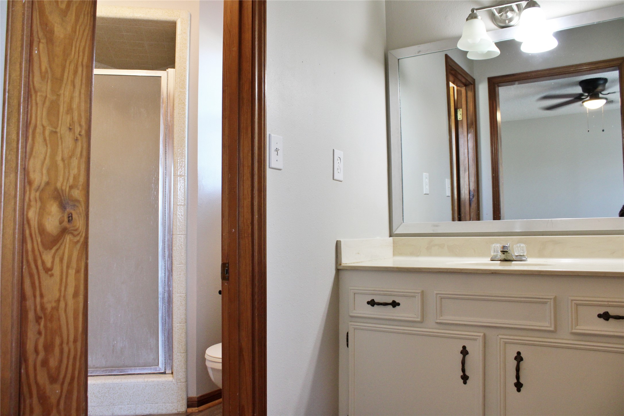 1126 Jackson Street Columbus, TX 78934 - Photo 23 of 40 a bathroom with a sink and a mirror