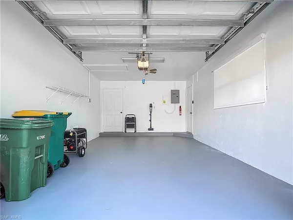 a view of a storage & utility room with closet