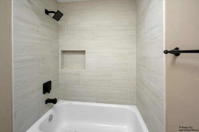 a bathroom with a tub