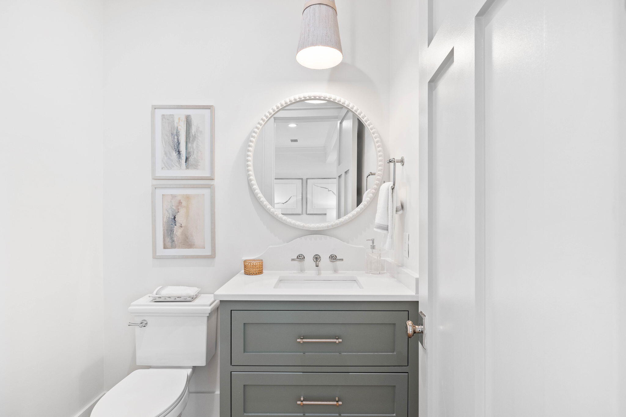 357 Old Beach Road Santa Rosa Beach, FL 32459 - Photo 30 of 106 a bathroom with a toilet a sink and a mirror