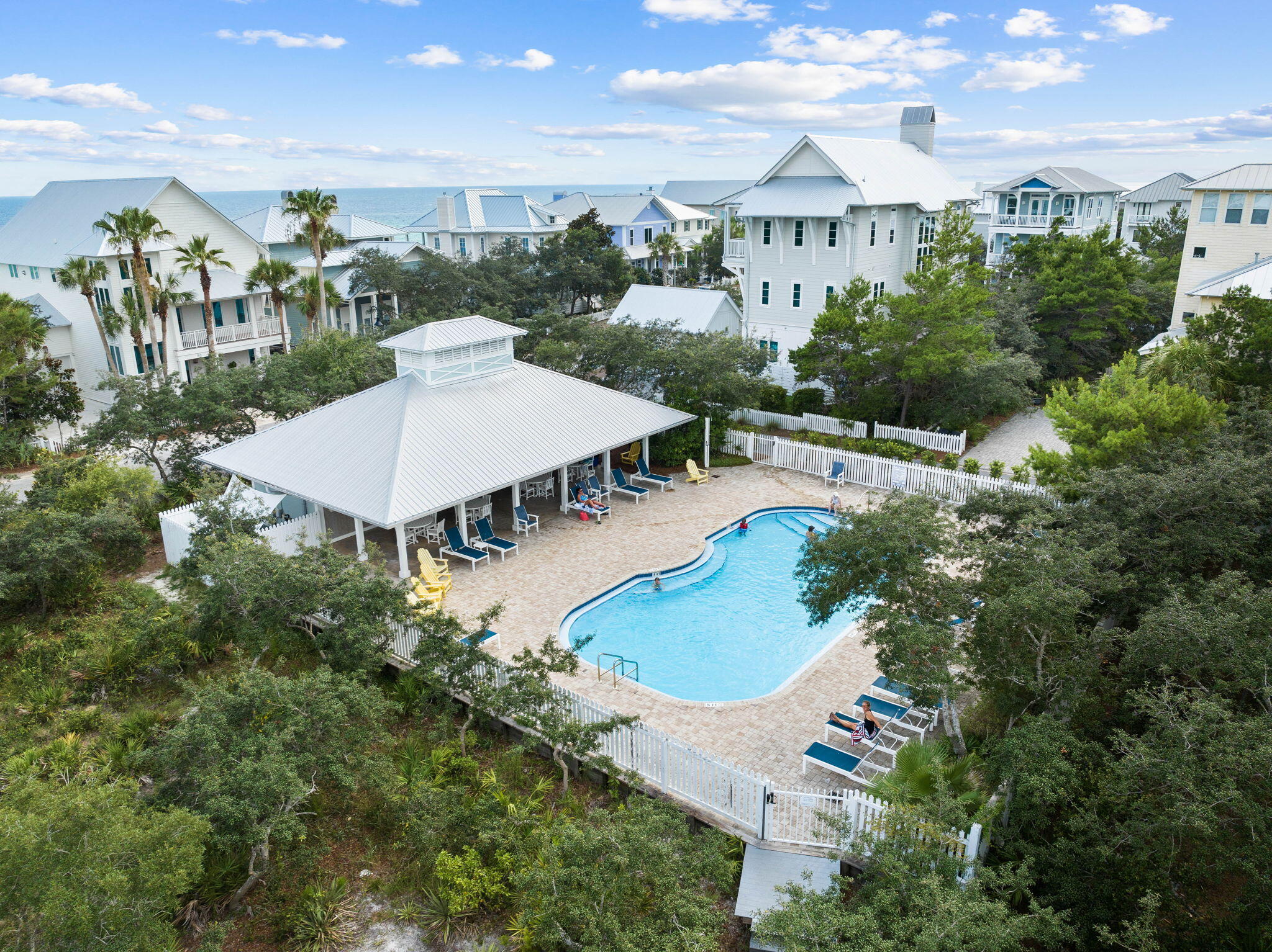 357 Old Beach Road Santa Rosa Beach, FL 32459 - Photo 81 of 106 an aerial view of a house with yard table and chairs