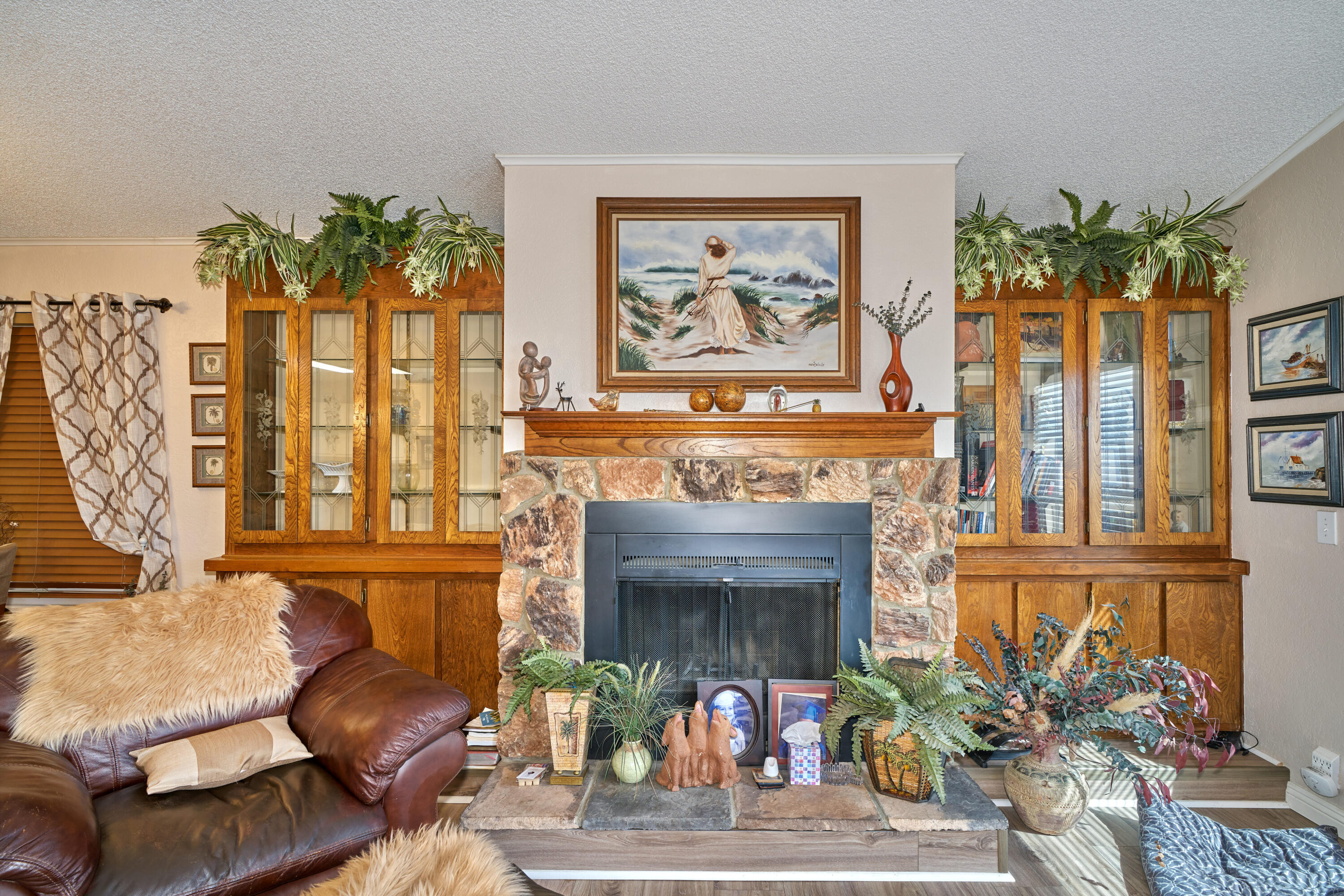 33537 Lisa Circle Thousand Palms, CA 92276 - Photo 6 of 35 a living room with furniture a fireplace and a window