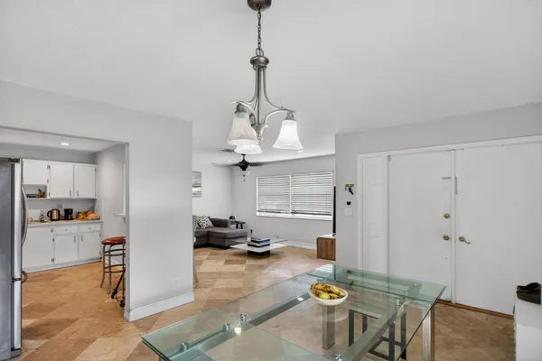 a view of living room and kitchen