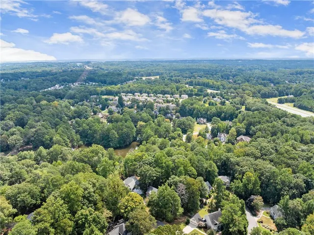 an aerial view of residential house with outdoor space