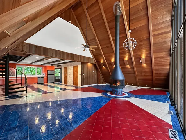 a room with musical instruments