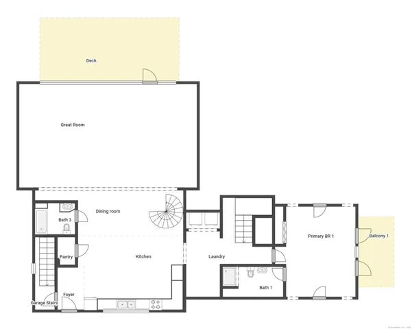 a room with wooden floor and furniture