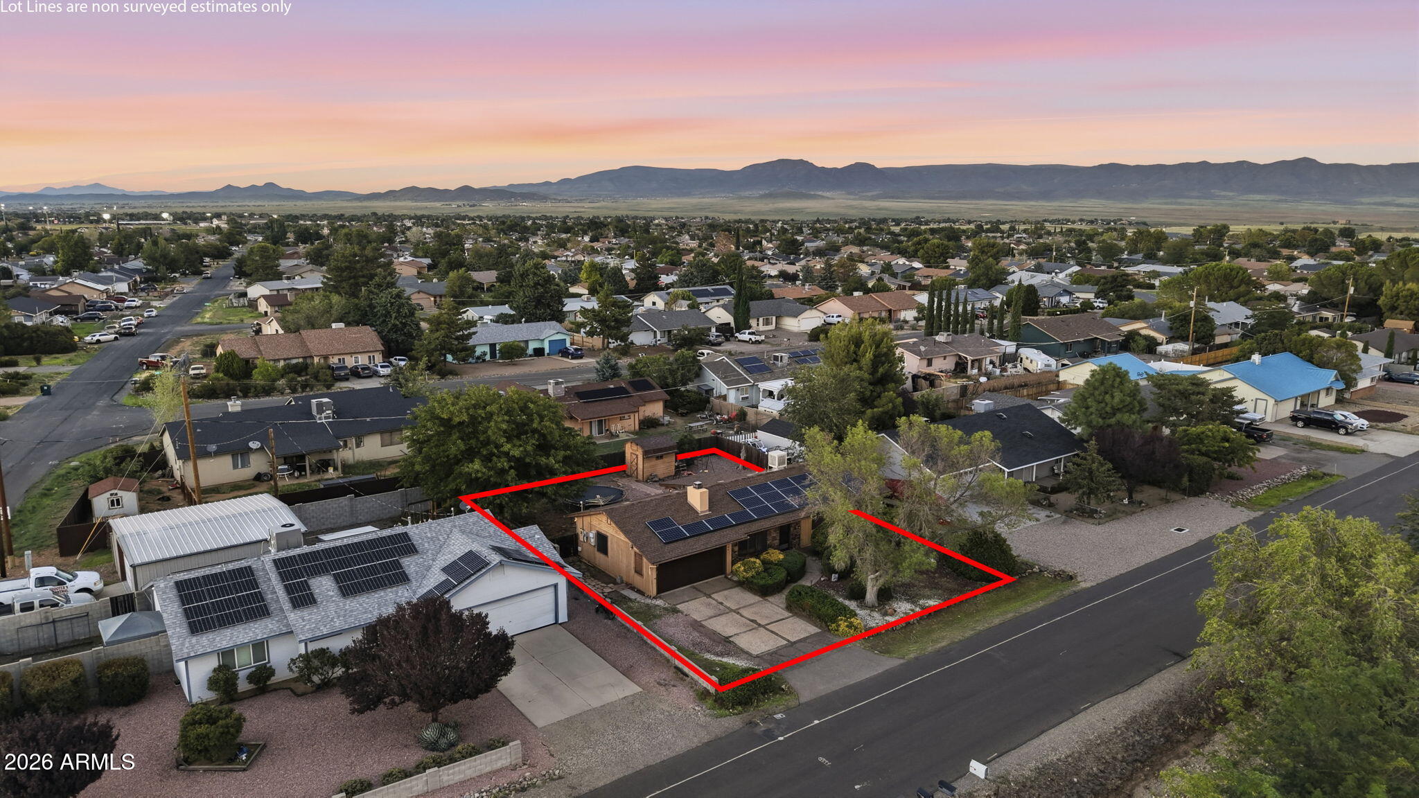 8500 East Yavapai Road Prescott Valley, AZ 86314 - Photo 9 of 55 8-Aerial Front 4 Lot Line