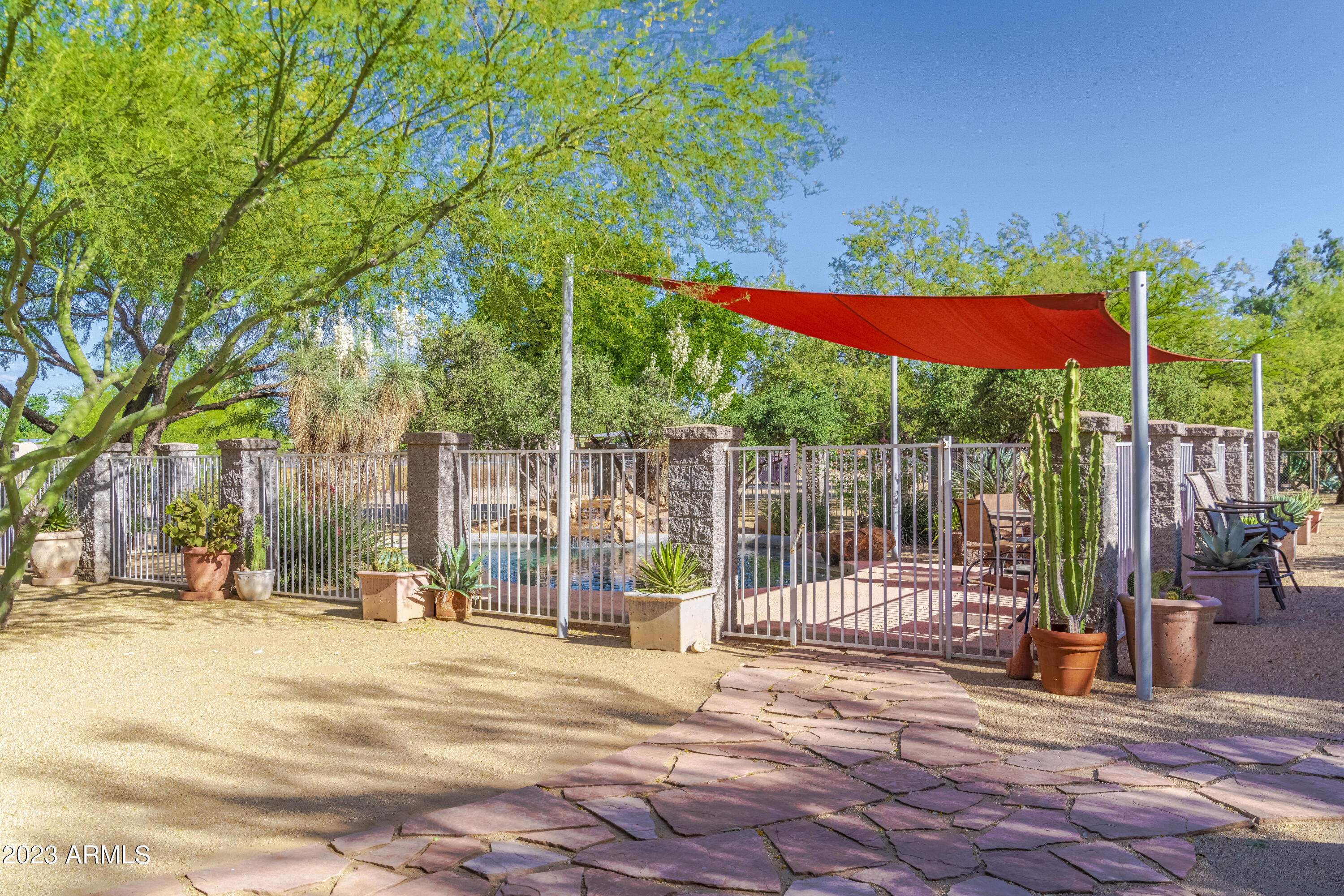141 East Cloud Road Phoenix, AZ 85086 - Photo 59 of 99 Fenced Pool w/Awning