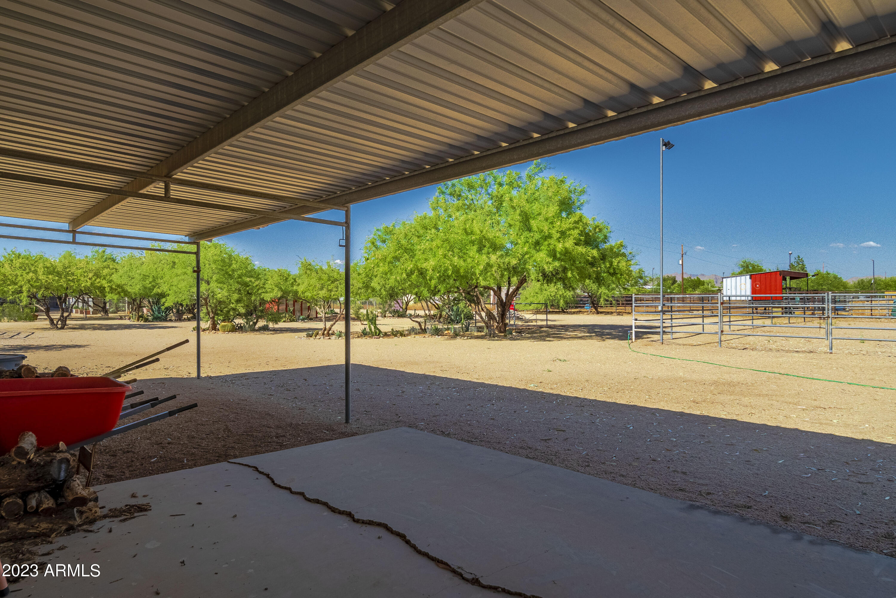 141 East Cloud Road Phoenix, AZ 85086 - Photo 71 of 99 View from Hay Storage of Arena to Arena