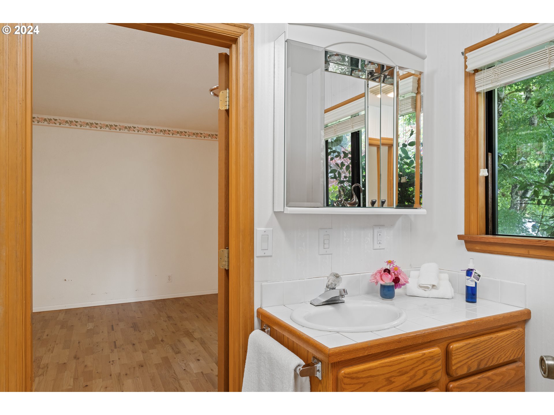 91070 Leashore Drive Vida, OR 97488 - Photo 29 of 43 a bathroom with a sink and a mirror