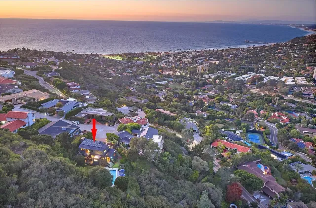 a view of city and mountain