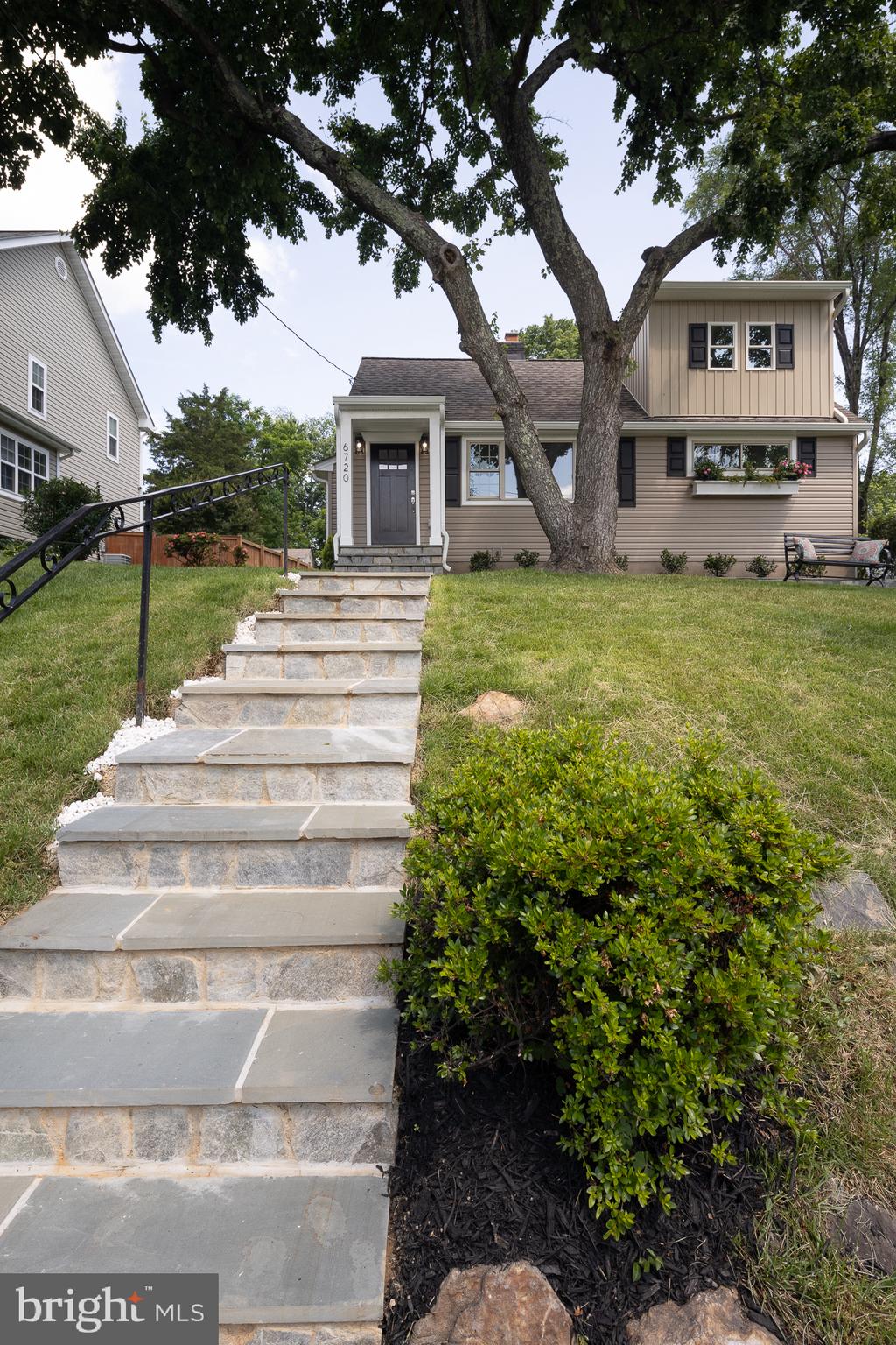 6720 Barrett Road Falls Church, VA 22042 - Photo 16 of 49 CLOSEUP OF STACKED STONE & FLAGSTONE WALKWAY